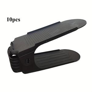 TEMU 10개 조절 가능한 신발 보관대 - 내구성 있는 플라스틱 다층 신발 정리함, 투명 선반 포함, 공간 절약형 디자인, 홈 엔트리웨이·옷장·침실용 - 간편 조립, 도구 불필요, 신발 보관대, 튼튼한 구조|거실장|신발|신발정리대