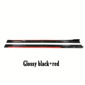 TEMU 유니버설 자동차 튜닝 사이드 스커트 스플릿 4단 블레이드 사이드 스커트 바디 충돌 방지 사이드 스툴 장식 2.18M/85.8In 8개