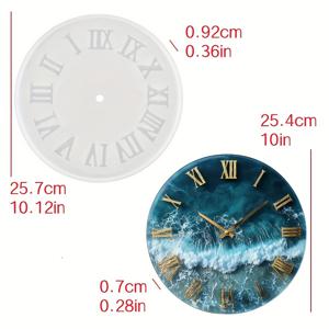 TEMU 레진 몰드, 3D 오버사이즈 시계_face_ 실리콘 몰드, 장식용품을 위한 대형 시계 실리콘 몰드, 공예 석고 레진 시계_face_ 몰드, 시계 용품을 위한 실리콘 몰드, 홈 선물 장식 실리콘 몰드, 핸드메이드 실리콘 몰드.