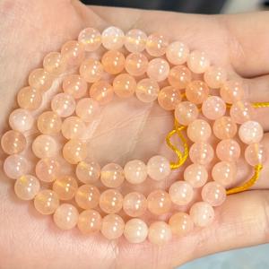 TEMU 6-10mm 천연 시트린 자스퍼 라운드 스톤 루즈 비즈, DIY 팔찌 목걸이 공예용 15인치