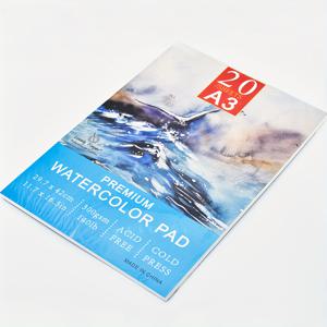 TEMU 원래의 손가락 A3 20장 수채화 패드 - 300gsm 콜드 프레스 무산소 종이, 생생한 블루 & 화이트 추상 디자인, 그림 그리기, 아트 저널링 및 혼합 미디어 창작에 이상적, 예술가 스케치북 | 추상 예술 패드 | 매끄러운 질감, 수채화 도구