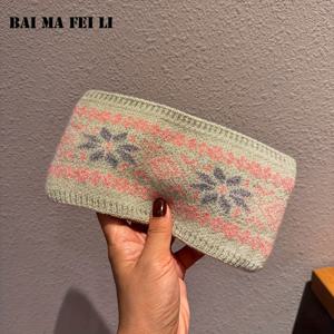 TEMU 레트로 와이드 브림 따뜻한 가을/겨울 헤어밴드, 스타일리시한 신상 아웃도어 스포츠 헤어 액세서리