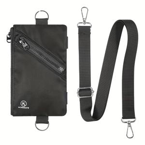 TEMU Kosibate 크로스바디 휴대폰 지갑 가방 (조절 가능한 넥 스트랩 포함) | 다용도 포켓 여행용 넥 파우치 (여권, 카드, 열쇠, 현금 보관), 남녀 공용, 단색, 캐주얼 스타일|여행용크로스백