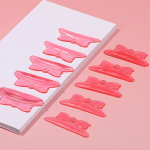 TEMU 알레르기 저항성 무포름알데히드 속눈썹 리프트 실리콘 보우형 로드 5쌍 - 재사용 가능한 속눈썹 펌 & 라미네이션용, 라이트 베이지 속눈썹 컬링 & 리프팅 도구