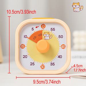 TEMU 아침 메이크업, 양치질 시각 타이머, 60분 카운트다운 시간 확인, 무소음 작동, 원버튼 알람시계, 교실 학습, 피트니스, 요리, 캠핑, 노인 및 학생 모두 쉽게 사용 가능