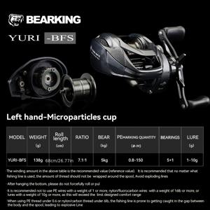 TEMU BRARKING YURI 25 뉴 드롭형 루어 릴 | 초경량 디자인의 고강도 탄소 바디 | 매직 브레이크가 장착된 부드러운 짧은 샤프트 컵 | 정밀한 새의 둥지 방지 라인으로 장거리 캐스팅 | 양방향 사용을 위한 전문가용 낚시 릴