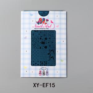 TEMU 카툰 스타일 대형 네일 플레이트, 사랑스러운 고양이 발톱 디자인과 사랑의 꽃이 다양한 모양으로, 모델 XY-EF15.