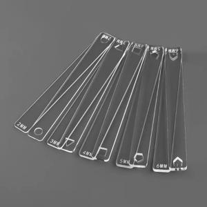 TEMU 10개 아크릴 소프트 클레이 레벨링 자 세트 - 2/3/4/5/6mm 사이즈, 투명 디자인으로 조작 쉬움, 수공예 및 수공구에 적합 | 소프트 클레이 롤링 액세서리/초보자용 소프트 클레이 롤링 패드 도구