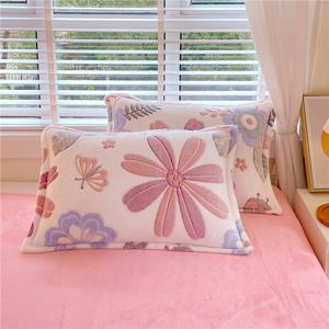 TEMU 가을/겨울용 따뜻한 두꺼운 눈꽃 벨벳 베개커버 2개 (내부 쿠션 미포함), 부드럽고 편안한 플로랄 자카드 패턴, 침실 또는 게스트룸용