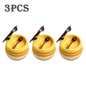 TEMU 3개입 꿀병 모양 리필 가능 병 - 탑 뚜껑, 휴대용 여행용 컨테이너 (, 립스틱 & 화장품 보관), 내구성 플라스틱, 컴팩트 디자인, 간편 보관, 재미있는 디자인, 안전한 뚜껑 설계, 빈 크림 용기, 미니 메이크업 캡슐, 코스메틱/크림용 소형 컨테이너