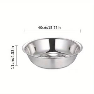 TEMU 야외용 13L 대용량 스테인리스 스틸 냄비 다용도 그릇, 요리/베이킹/식기세척/과일 서빙/면류 그릇/베이킹 도구 액세서리, 요리 그릇, 믹싱 그릇, 샐러드 접시 | 다용도 및 내구성, 부활절 믹싱 그릇