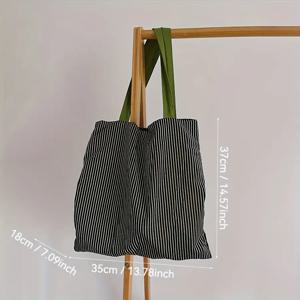 TEMU 여성용 일본식 스위트 쿨 블랙 & 화이트 & 올리브 그린 체크무늬 토트백 - 대용량 방지 자석 잠금, 분리 가능한 도시락 포켓, 고정 스트랩 핸드헬드 숄더백, 쇼핑용