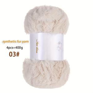 TEMU 인조 모피 털실, 모피 털실, 손뜨개용 넓고 두꺼운 청키 털실. 이 공예 재료 키트는 큰 코트, 커플 스카프, 패셔너블한 모자, 코바늘 신발, 수공예품, 주얼리, 머리띠 제작에 적합합니다.|뜨개실