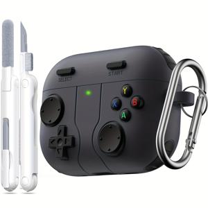 TEMU 에어팟 프로 3 케이스 커버 + 클리너 키트, Getino 게임 케이스 for Pro 3 2025 귀엽고 재미있는 충격 방지 보호 케이스 (남성 여성용)