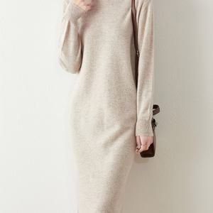 TEMU 여성용 오버사이즈 겨울 드레스 - 우아한 올리브 그린 긴팔 A라인 맥시 드레스, 칼라 포함, 두꺼운 따뜻한 코트 같은 스웨터 드레스, 교회 및 특별 행사용 (세탁기 사용 가능)|여성원피스|드레스