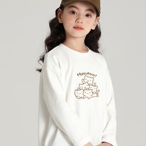 TEMU 2025년 신상 봄/가을 긴팔 티셔츠 - 귀여운 만화 곰 & 