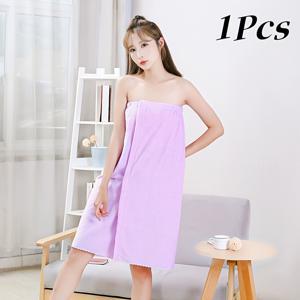 TEMU 풍성한 산호 양털 목욕 가운 - 부드럽고 두꺼운 스파 로브, 조절 가능한 랩 스타일, 미끄럼 방지 뒷면, 풀 커버리지 디자인으로 남녀 모두에게 편리하게 착용 가능, 현대적인 욕실 필수품 (다양한 색상으로 제공)