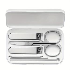 TEMU 샤오미 미지아 전문 스테인리스 스틸 네일 케어 키트 - 헤비듀티 - 트리머, 클리퍼, 귀 & 네일 파일 세트, 스마트폰 호환 그루밍 도구 (필요 없음)|손톱깎이