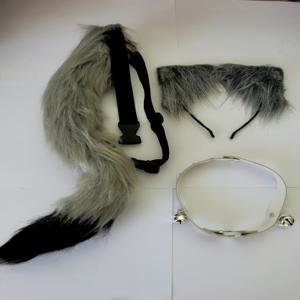 TEMU 고양이 의상 3종 세트 - 고양이 귀 머리띠 & 꼬리 포함, 코스튬, 테마 파티, 이벤트용 - 역할극 의상 & (3종) - 의상 액세서리 세트