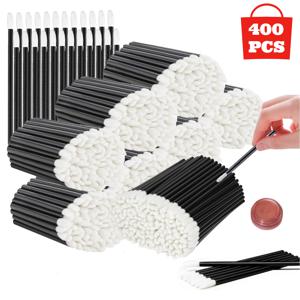 TEMU 400개 일회용 립 완드, 립 브러쉬, 립스틱 & 글로스 어플리케이터, 린트 프리 메이크업 어플리케이터 브러쉬 뷰티 도구, 쉽게 사용 가능, 크리스마스, 새해, 가정, 뷰티 살롱, 여행, 여성에게 완벽한 제품|립스틱