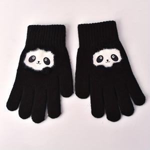 TEMU 곰 니트 겨울 장갑 - 따뜻한 아크릴 실 (촉감) 풀핑거 장갑 남녀공용, 귀여운 핸드워머, 세탁기 사용 가능 - 크리스마스/발렌타인데이/카니발 선물 (6가지 색상)