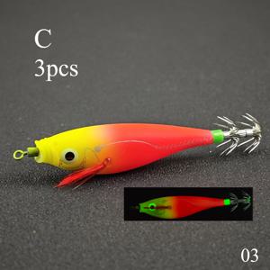 TEMU 3개 야광 낚시 미끼, 벨링 포함 - 10cm/10g 하드 베이트, 10cm/10g 둥근 배 새우 & 문어 바늘, 10cm/10g 야광 미끼 (해수 & 담수), 혼합 색상, 낚시 미끼 및 미끼, 바다 낚시