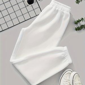 TEMU 여성용 겨울 따뜻한 테이퍼드 팬츠 - 와이드 레그 테이퍼드 앵클 팬츠, 탄력 있는 허리 & 포켓, 블랙 캐주얼 우아한 팬츠, 오피스용 - 세탁기 사용 가능 (노쇼) 타이츠