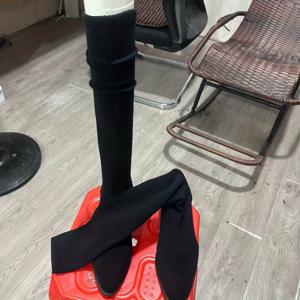 TEMU 여성 겨울 오버 더 키니 부츠 - 슬립온 하이힐 드레스 슈즈, 쿠션 안창, 미끄럼 방지 고무 밑창 - 우아한 포멀 & - 간편한 세척 원단, 패션을 즐기는 여성, 튼튼한 구조, 클래식 디자인, 오피스룩