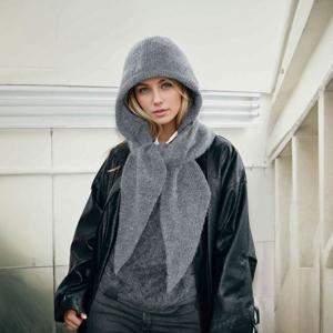 TEMU 4가지 컬러 여성용 모자 2025 겨울 보온 귀보호 비니 다용도 헤어밴드 스카프 올인원 모자, 추위 방지 아웃도어 겨울 의류, 꼭 맞는 핏, 스타일리시한 보온 니트 소재, 변형 가능한 헤드웨어, 아웃도어용