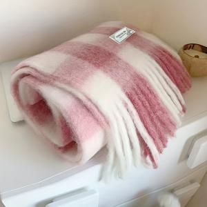 TEMU 1개 여성용 가을/겨울 신상 스카프, 두꺼운 보온 목도리 2-in-1, 레이지 스트리트 스타일 프린지 스카프, 루프 스카프