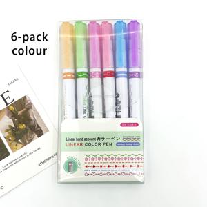 TEMU 6개입 꽃모양 얇은 라인 도구 - 6색 롤러 빠른 건조 형광펜, 학생 개학, DIY, 사무실/일상 드로잉, 생생한 색상의 메모/표시용, 완벽한 휴일 선물