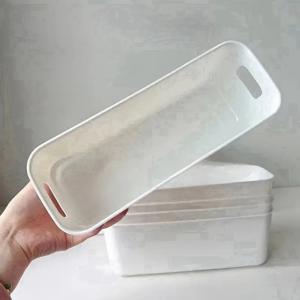 TEMU 뚜껑이 있는 10개 세트 스택 가능 보관 바구니 - 내구성 강한 플라스틱 서랍 정리함, 홈 & 오피스 정리용, 공간절약형 중첩 컨테이너, 옷장, 선반, 침대 밑 수납용 클래식 디자인 - 튼튼한 플라스틱 바구니 (10개)