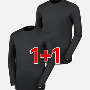 TEMU [1+1] 남성 기모 만능 히트텍 긴팔 라운드 티셔츠 히트업(KP4OP3LT064M)