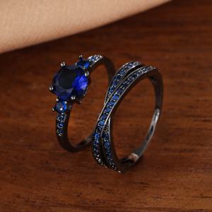 TEMU 생동감 넘치는 링 - 여성, 커플, 결혼식을 위한 컬러풀 합성 지르코니아 프로미스 링 - 내구성 있고, 저자극성이며, 니켈 프리