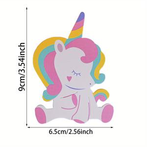 TEMU 50pcs, 유니콘 캔디 카드, 롤리팝 종이 카드, 유니콘 테마 파티 장식, 선물용 장식 골판지, 교실 상금, 귀여운 물건, 창의적인 작은 선물