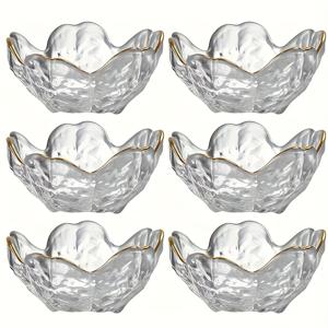 TEMU 6개 세트 미니 벚꽃 접시, 딥핑 볼, 커트러리 작은 유리 접시, 양념 접시, 과일 샐러드 스낵 접시, 소스 딥핑 접시