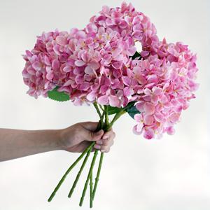 TEMU 리얼리스틱 실크 수국 꽃다발 5개 세트 - 긴 줄기의 풍성한 대형 꽃, 인조 웨딩 센터피스, 홈 데코, 크리스마스, 부활절, 발렌타인데이, 어버이날용 - 꽃병 미포함, 테이블 센터피스, 대량 인조 꽃