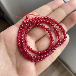 TEMU 185/115/91개 천연 레드 칼세도니 비즈, 2/3/4mm 파체 처리된 소형 비즈, 주얼리 제작에 적합한 루스 비즈, 수제 귀걸이, 팔찌 및 목걸이 제작에 정교하고 독특함.