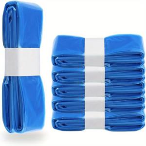 TEMU 6-팩 PEVA 라운드 리터 지니 호환 리필 백 - 표준, 플러스, XL 시스템용 접이식 고양이 폐기물 수용기 라이너