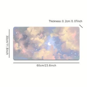 TEMU 미끄럼 방지 마우스 패드는 가정 및 사무실에서 사용하기에 적합하며, 구름 하늘 패턴 디자인을 특징으로 합니다. 내구성이 뛰어난 스티치 엣지는 미끄럼 방지 기능을 제공합니다. 또한 남자친구, 또는 선물용으로 선물할 수 있습니다.