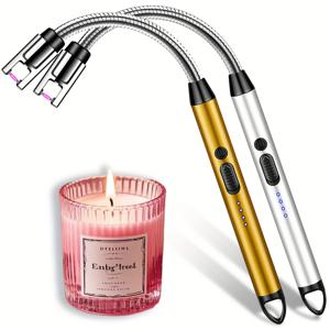 TEMU USB 전원 전자 점화기 라이터, 고속 충전 리튬 배터리, 장시간 사용 170mAh, USB-C/Type-C & USB-A 호환, 인체공학적 그립 & 안전 잠금 - 캠핑, 바베큐, 주방, 촛불, 가스레인지, 실내/외부 사용 가능한 컴팩트 휴대용 점화기 - 가스, 프로판, 오일 호환 - 비상 대비 및 야외 모험에 이상적|USB|캠핑용품|USB