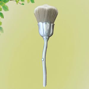 TEMU 은빛 모조 장미 꽃 네일 더스트 브러쉬 꽃 루스 파우더 블러쉬 부드러운 탈모 없는 네일 데스크탑 폴리싱 더스트 브러쉬