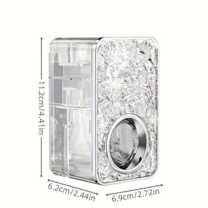 TEMU 무드릴 접착식 벽걸이 자동 치약 디스펜서 - 원터치 조작 & 위생적 압출 시스템, 조절 가능한 압출 제어, 잠금 기능, 컴팩트 욕실 수납 박스 (압출 튜브 호환) - 가정/호텔용 최적