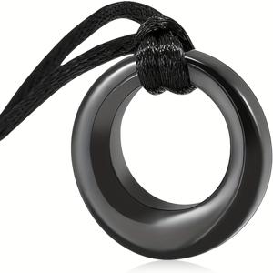 TEMU 316L 스테인리스 스틸 원형 펜던트 목걸이, 화장품 보관 목걸이, 작은 상자 펜던트.