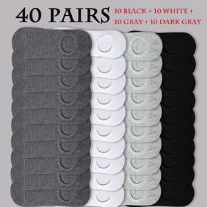 TEMU 편안함, 통기성, 가벼운 디자인을 제공하는 남성용 투명 보트 양말 40켤레 세트. 러닝 및 일상적인 레저 활동에 적합하며 남녀공용 얇은 양말입니다.