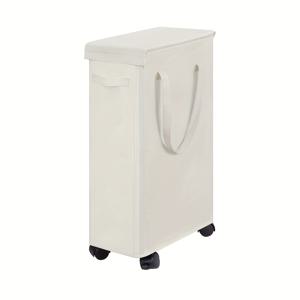 TEMU 뚜껑이 있는 초박형 15.85갤런 세탁 바구니, 클래식 패브릭 바구니, 손잡이와 바퀴가 있는 접이식 휴대용 수납 상자, 접이식 더러운 옷 정리함, 가정 및 기숙사에 적합, 세탁 바구니, 세탁 바구니