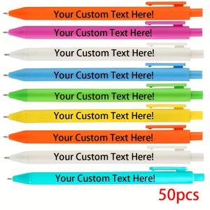 TEMU 50개/세트 맞춤형 동기 부여 마카롱 볼펜 (검은색 잉크 리필 포함), 신학기, 크리스마스 및 다양한 파티 선물로 적합, 회사 슬로건 맞춤 제작 가능.