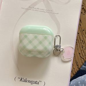 TEMU 애플 + 하트 펜던트 이어폰 케이스, 에어팟 프로 2/프로/에어팟 4/3/2용 적합 - 스타일리시한 여성용 이어버드 커버, 미끄럼 방지 그립, 긁힘 방지 플라스틱, 귀여운 펜던트 디자인, 에어팟 케이스용