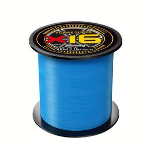 TEMU 해양 및 해안 낚시용 고성능 PE 브레이드 블루 내구성 낚시줄 16가닥 3300m/500m(328 YD/547 YD)