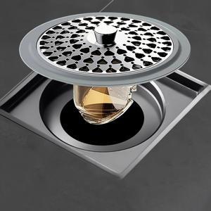 TEMU 범용 욕실 및 화장실 바닥 배수구 탈취 필터 스크린 커버, 304 스테인리스 스틸 원형 코어 (파이프 직경 1.26-2.56 인치)